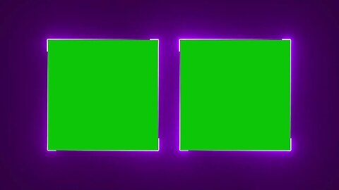 2 Purple Neon Border Green Screen Overlay Motion Graphics 4K 30fps Copyright Free