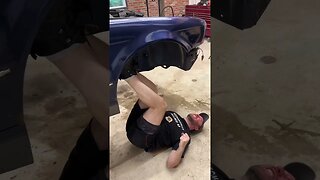 When the lift breaks and you have to finish the job! #shorts #cars #automotive #mechanic #diy