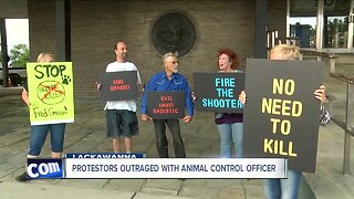 Protestors take outrage over Lackawanna Animal Control Officer to City Hall