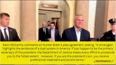 Kevin McCarthy comments on Hunter Biden's plea agreement