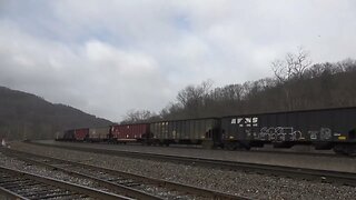 Empty coal train headed west