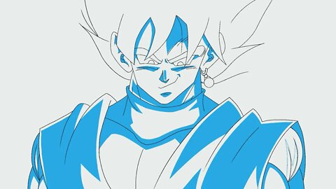 Goku Black Fanart - Procreate - Timelapse Process