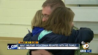 Navy family reunited during surprise ceremony