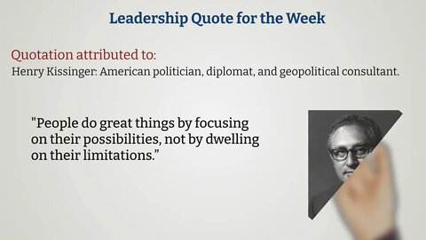 Leadership Tip for the Week & Motivational Quotation - October 17th, 2022