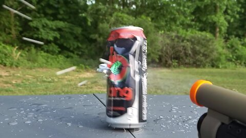Airsoft Shotgun vs Bang Energy Drink Can