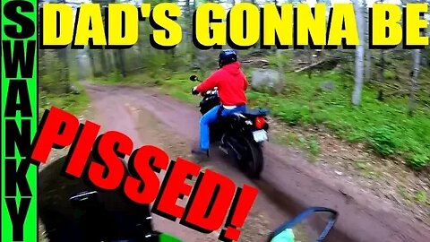 Kid Rides Dads Triumph Tiger XC 800 Offroad