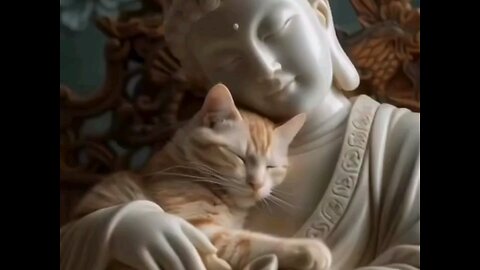 Very beautiful video cat's love on mother's idol👌Amezing video