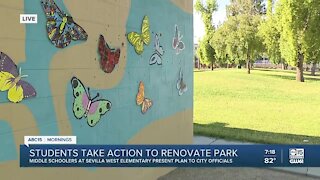 Young students take action to fix up Phoenix neighborhood park
