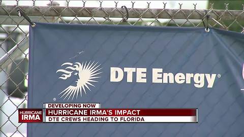 DTE Energy crews heading to Florida in preparation of Hurricane Irma