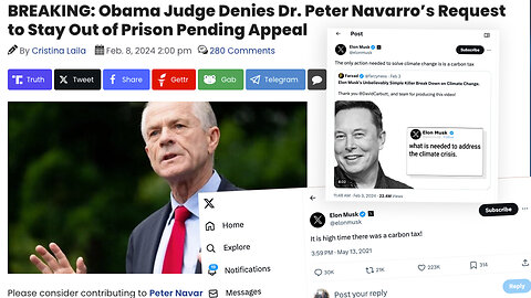 Elon Musk | Why Is Elon Musk Pushing a Carbon Tax? Why Will the Republican Party Support & Rally Around Peter Navarro? Support Peter Navarro Today At: www.GiveSendGo.com/Navarro