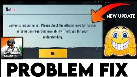 Server is not online yet. Please check the official news for further information bgmi problem
