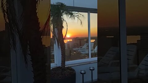 vlog - sunset view - evening appreciation - relaxing - hotel plaza porto alegre #shorts