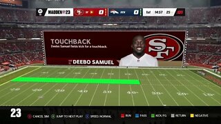 Madden 23 49ers vs Broncos Simulation Normal Speed S1 W3