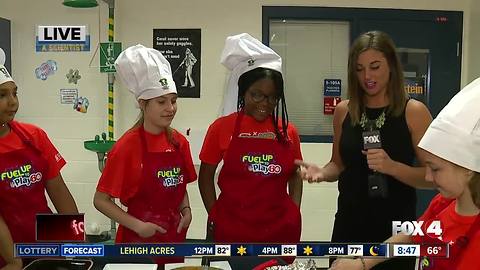 Students compete in Gridiron cooking challenge