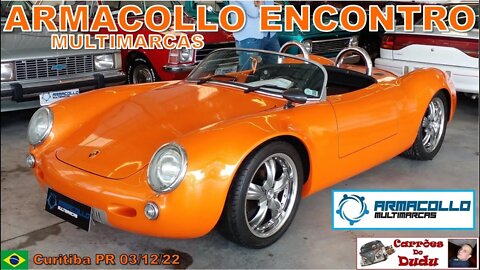 Encontro carros Armacollo Multimarcas Carrões do Dudu 03/12/22 Porsche 550 Spyder MBZ E 55 AMG