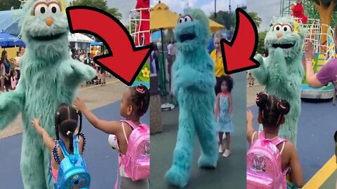 Sesame Place 😱 More Video Evidence Shows Racism To Black Children Rosita” Costume Dismissing Hug