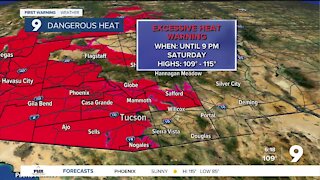 Excessive Heat Warnings continue through Saturday