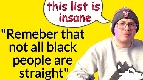This List is INSANE - 100 Ways White People Can Make Life Less Frustrating For People of Color