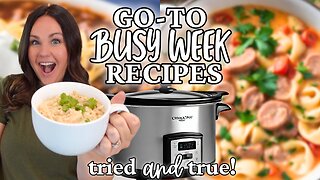 QUICK & EASY CROCKPOT RECIPES for a busy week! | Our Go-To DINNERS | DUMP AND GO