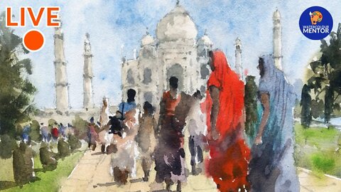 Watercolour Painting: Live Workshop - Paint the Taj Mahal
