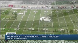 Michigan State's game vs. Maryland canceled