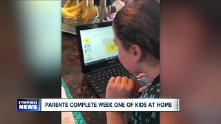 Parents complete week one of kids at home