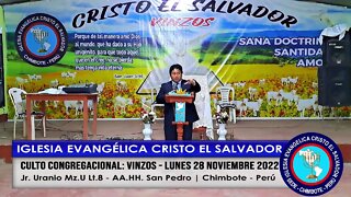 CULTO CONGREGACIONAL: VINZOS - LUNES 28 NOVIEMBRE 2022