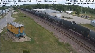 WB Ethanol with CSX Power and Y2N Leader in Grand Mound, Belle Plaine and Carroll, IA on July 31, 20