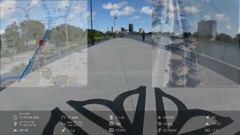 September 2022 Genesee Riverway Trail West to downtown Rochester, NY (with telemetry overlay)