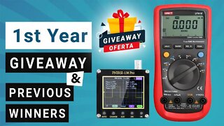 Channel One Year Aniversary Giveway 🎂 Uni-T UT61E Multimeter & FNIRSI-138 PRO Oscilloscope!