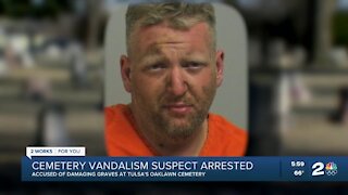 Man arrested after vandalizing Oaklawn Cemetery