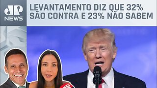 Nos EUA, 45% apoiam acusação de Trump, diz pesquisa da ABC; Amanda Klein e Capez analisam