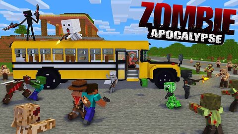 Monster School: BABY ZOMBIE APOCALYPSE CHALLENGE - Minecraft Animation