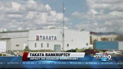 Takata bankruptcy affecting warehouse in Douglas