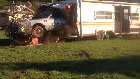 Impossible Car Stunts: Daredevil Drives Car Through An RV