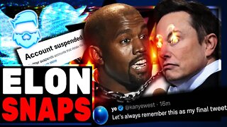 Elon Musk SNAPS & Bans Kanye West From Twitter Betraying His Commitment To Free Speech!