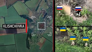 Ukrainian Fireteam Assaults Russian Position In The Direction Of Klishchiivka South of Bakhmut