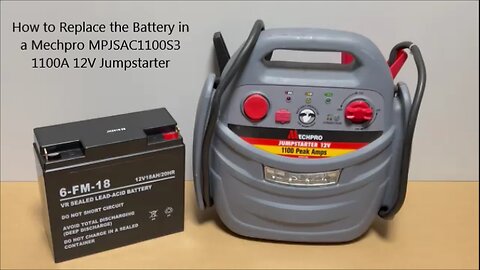 How to Replace the Battery in a Mechpro MPJSAC1100S3 1100A 12V Jumstarter