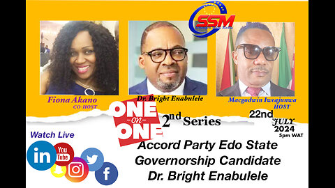 ONE ON ONE ⁠With Edo Governor Candidate Dr. Bright Enabulele PT2