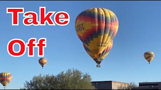 Hot Air Balloons Launch N of Phoenix AZ