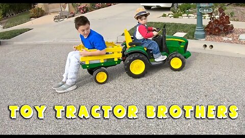 Sharing a Toy Tractor - Peg Perego John Deere Ground Force Tractor