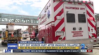 DOT worker sent to shock trauma after underground tunnel collapse