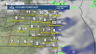 Warmer, humid Wednesday