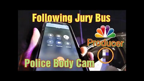 Police Cam from NBC Producer Following Kyle Rittenhouse Jury Bus