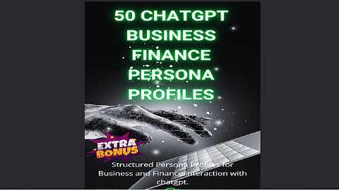 50 ChatGPT Business Finance persona Profiles Edition #subscribe