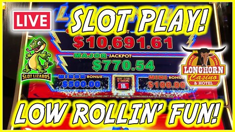 🔴 LIVE SLOT PLAY! LOW ROLLIN' WEDNESDAY FUN WITH J! LET'S DO THIS AT LONGHORN CASINO!