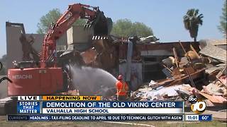 Demolition on campus at Valhalla High