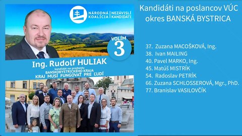 3. HULIAK Rudolf, kandidát na predsedu Banskobystrického samosprávneho kraja