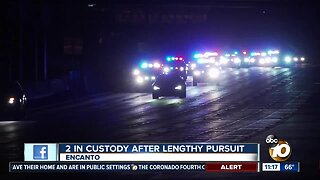 Lengthy pursuit ends with 2 in custody