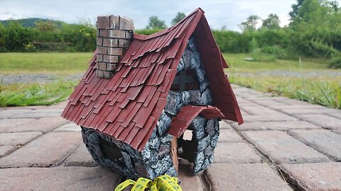 Miniature House Made From Cardboard | Trash to Treasure